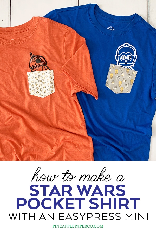 Make a Star Wars Custom Pocket T Shirt by Pineapple Paper Co.