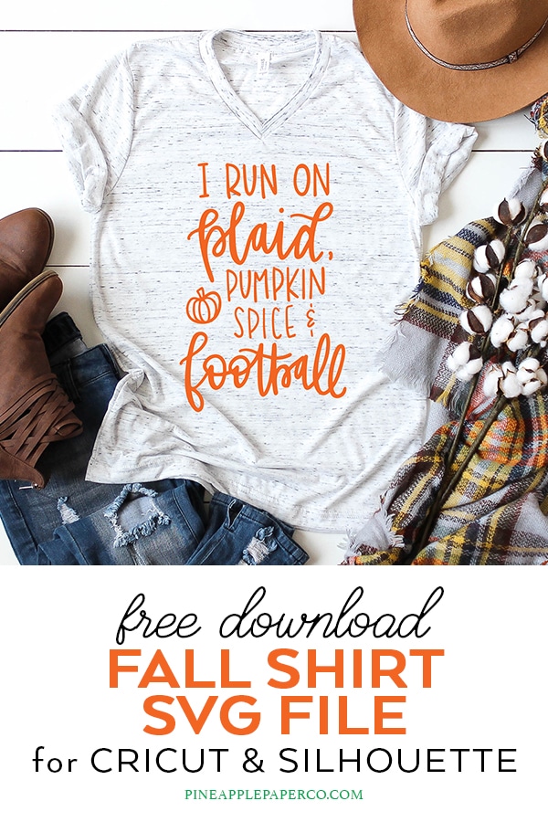 Free Fall SVG Design - I Run on Plaid, Pumpkin Spice, Football - Pineapple Paper Co.