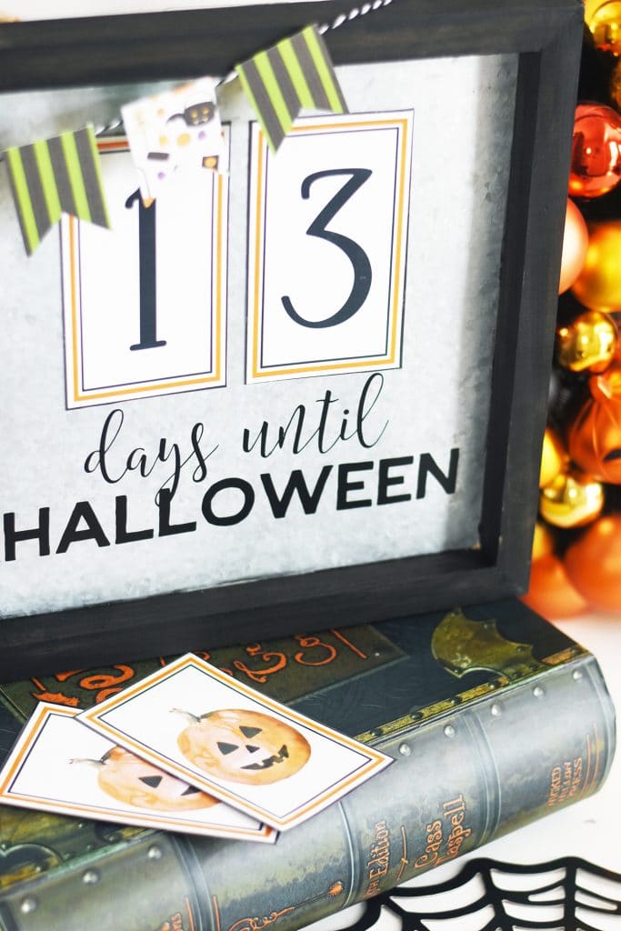 Free Printable Numbers to Make a DIY Halloween Countdown Calendar with Cricut & Xyron by Pineapple Paper Co.