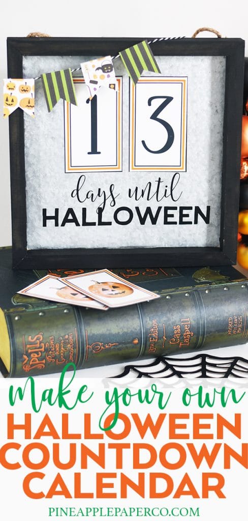 Free Printable Numbers to Make a DIY Halloween Countdown Calendar with Cricut & Xyron by Pineapple Paper Co.