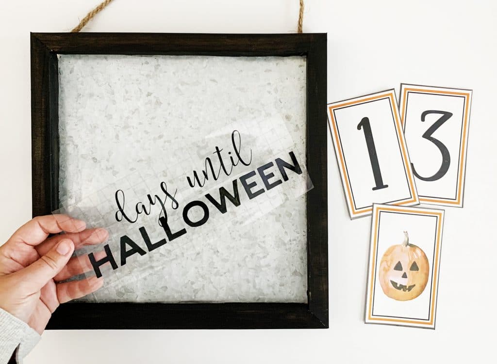 Free Printable Numbers to Make a DIY Halloween Countdown Calendar with Cricut & Xyron by Pineapple Paper Co.
