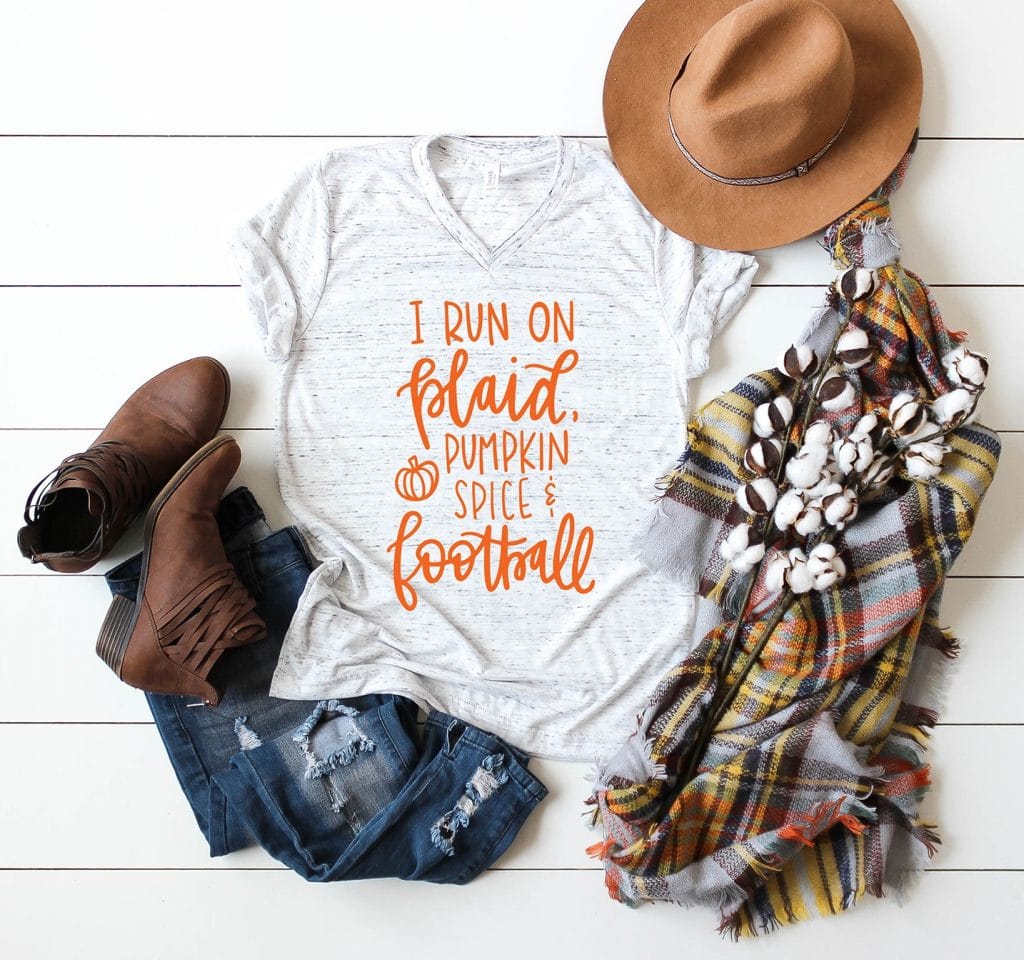 Free Fall SVG Design - I Run on Plaid, Pumpkin Spice, Football - Pineapple Paper Co.