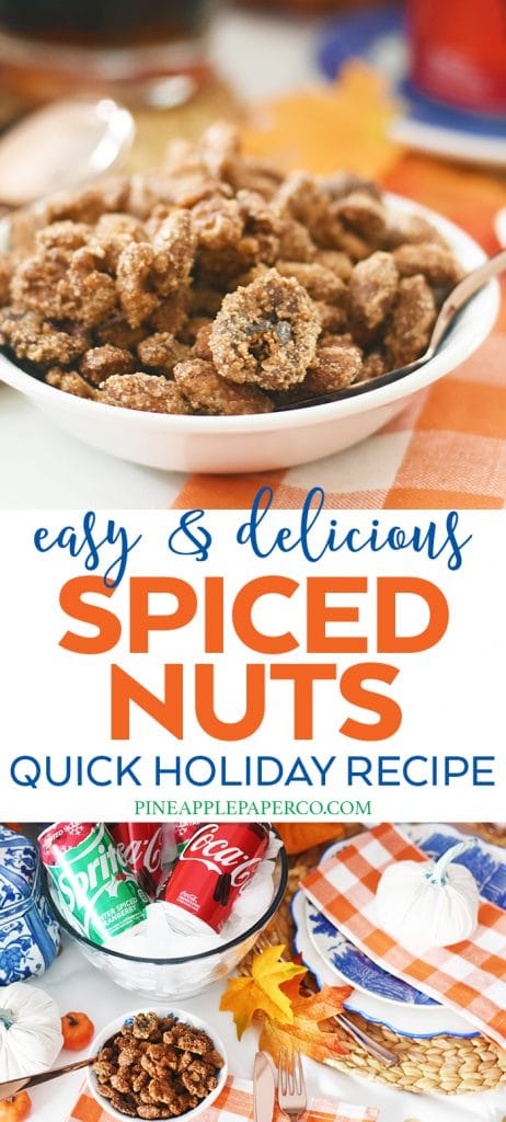 Spiced Nuts Recipe for the Holidays by Pineapple Paper Co.
