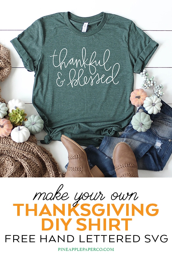 Thankful and Blessed SVG Free by Pineapple Paper Co.