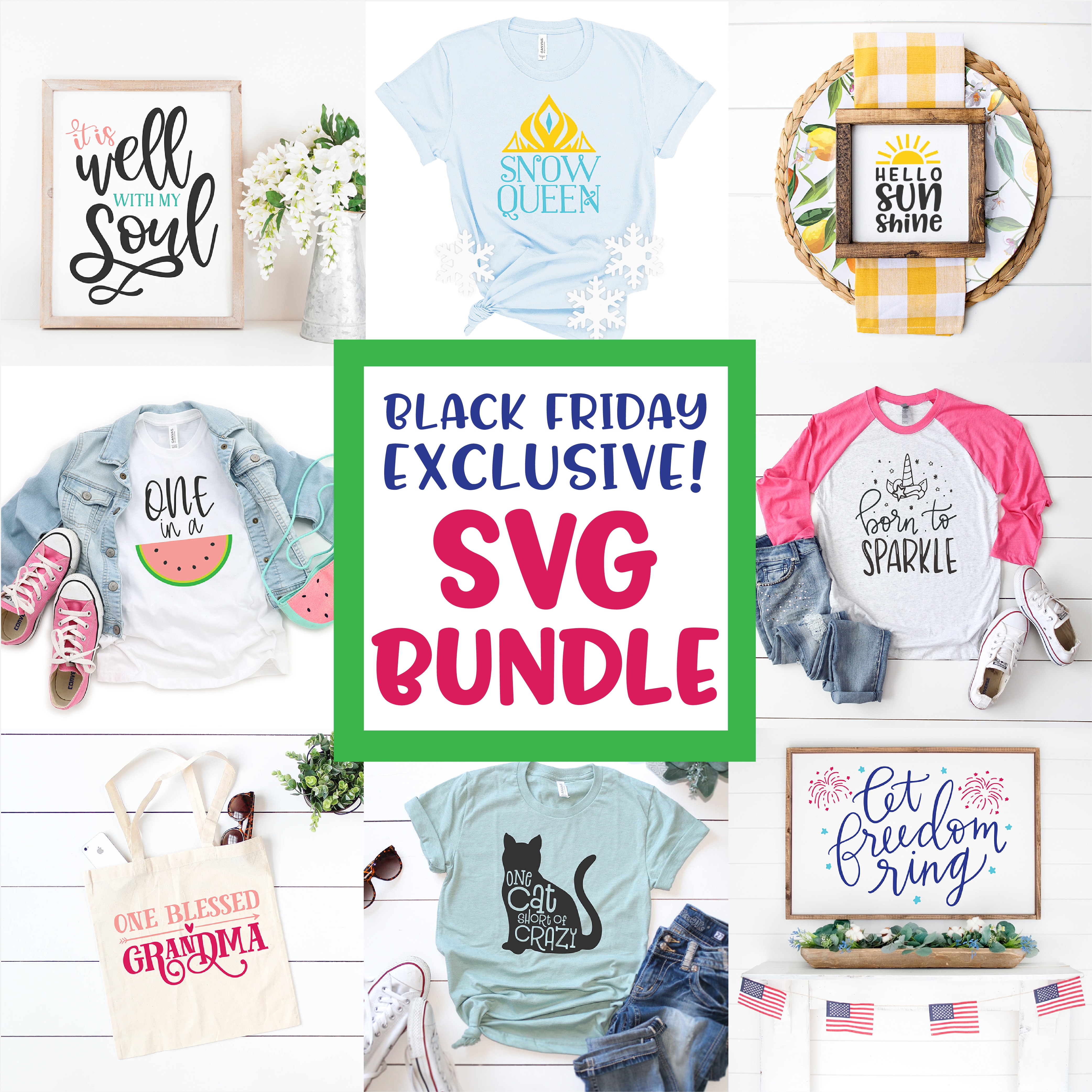 Black Friday SVG Cut File Bundle by Pineapple Paper Co. and Hey Let's Make Stuff