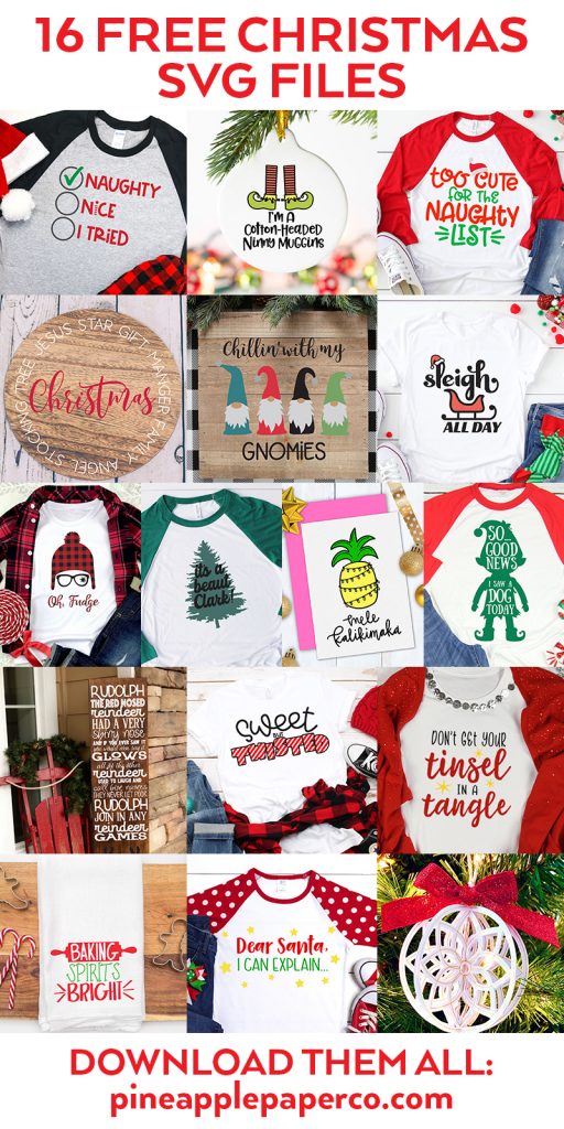 Free Christmas SVG - Tropical Mele Kalikimaka by Pineapple Paper Co.