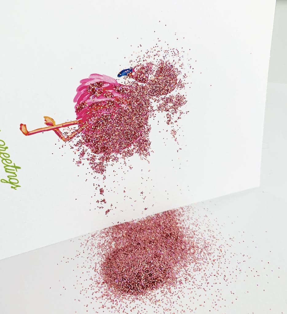 Easy Handmade Glitter Christmas Card by Pineapple Paper Co.