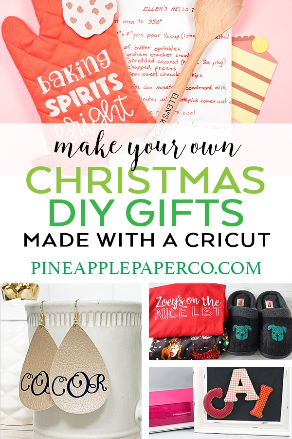 DIY Christmas Gift Ideas Personalized with a Cricut