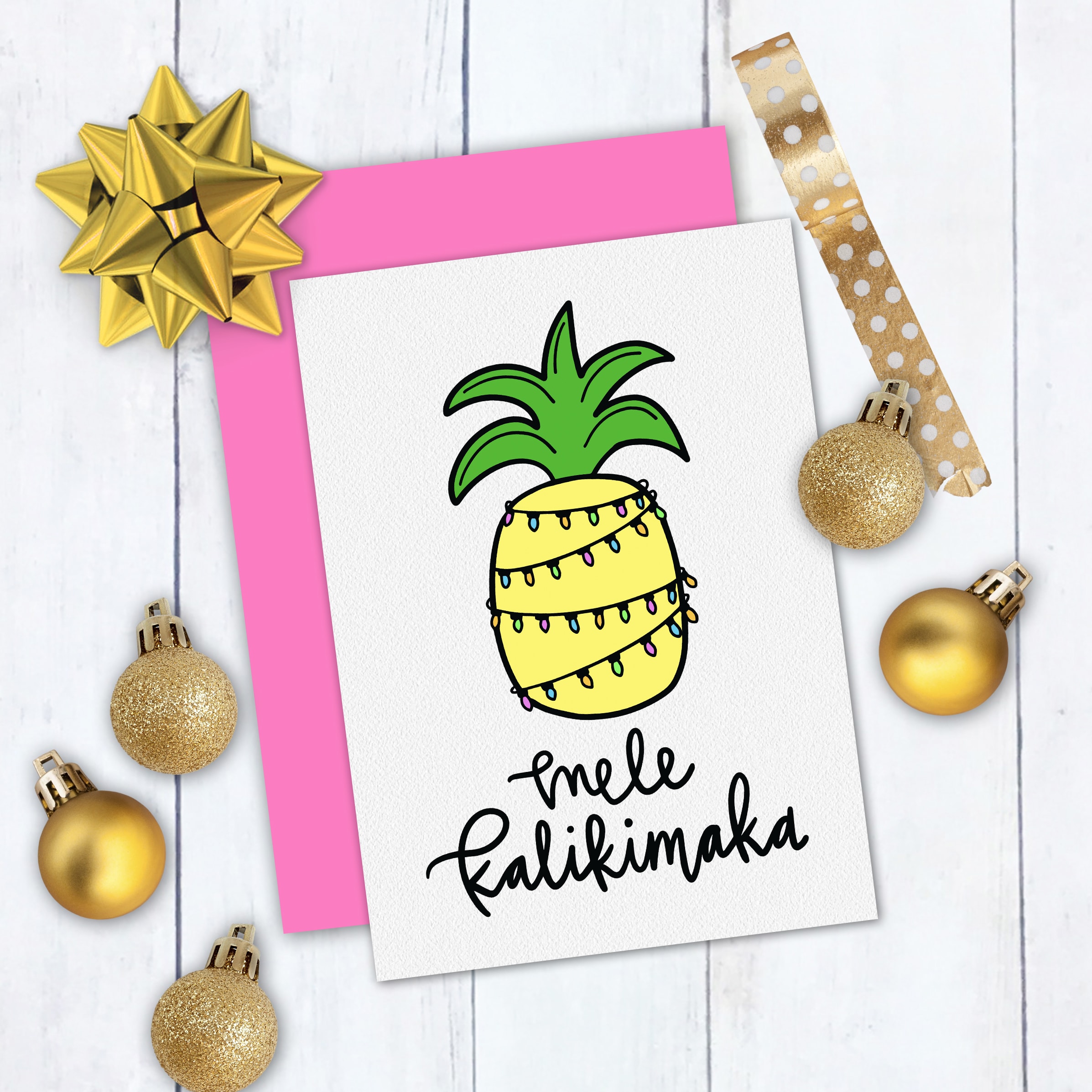 Free Christmas SVG - Tropical Mele Kalikimaka by Pineapple Paper Co.
