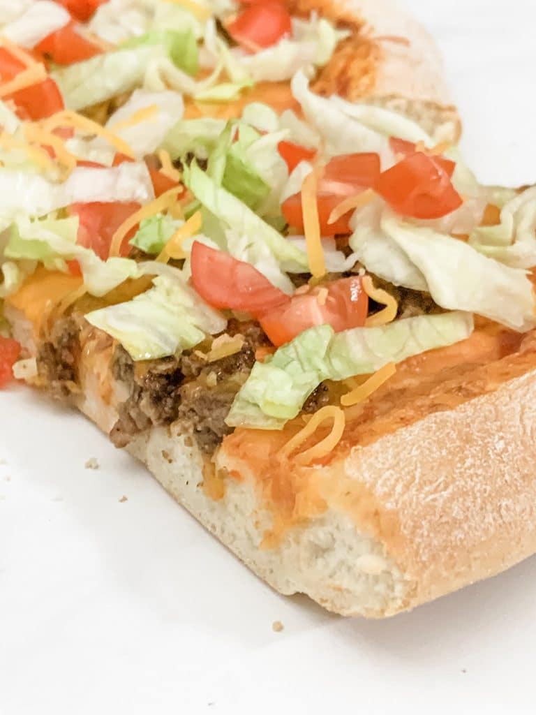 Easy Homemade Taco Pizza with Homemade Pizza Crust by Pineapple Paper Co.