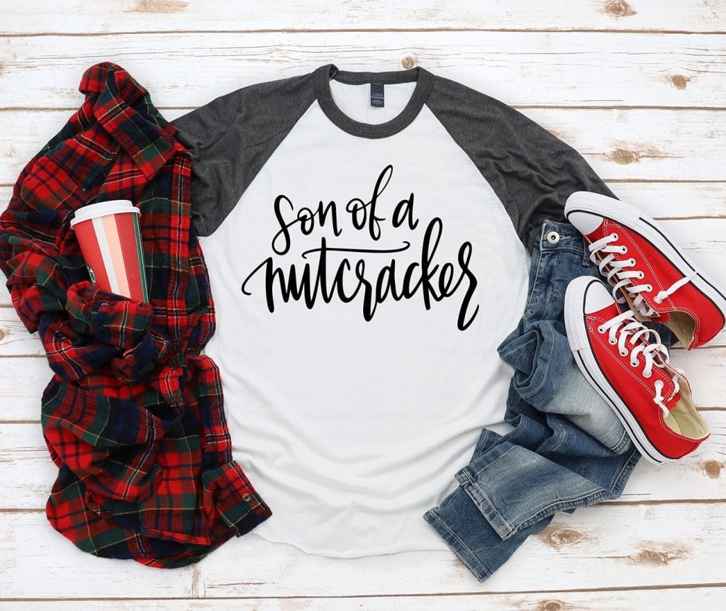 Free Christmas SVG File to Make a Son of a Nutcracker Shirt by Pineapple Paper Co.