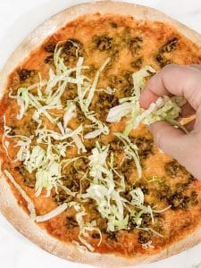 Easy Homemade Taco Pizza with Homemade Pizza Crust by Pineapple Paper Co.