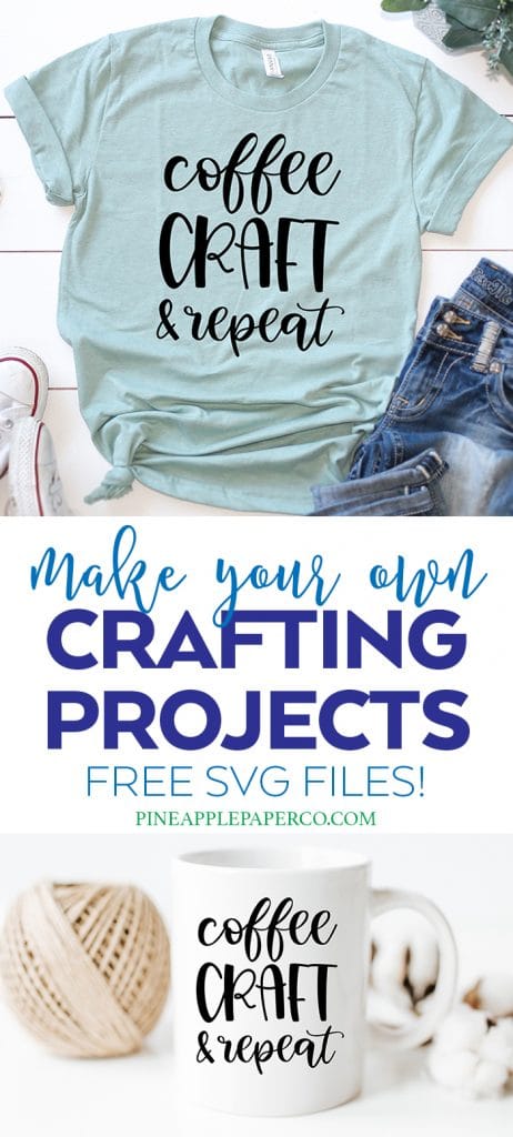 Free Crafting SVG to Make your Own Mug for Cricut & Silhouette by Pineapple Paper Co.