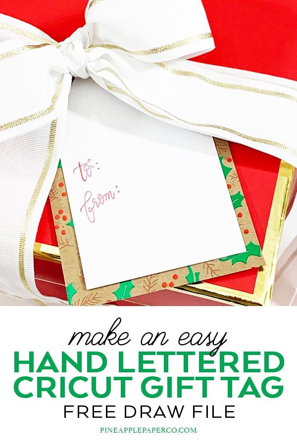 Cricut Gift Tag with Free SVG by Pineapple Paper Co.