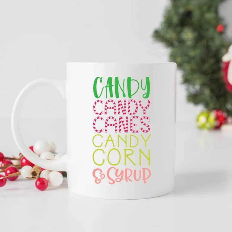 Candy, Candy Canes, Candy Corn, & Syrup Elf SVG