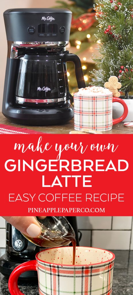 DIY Gingerbread Coffee Syrup Recipe to Make a Gingerbread Latte for the Holidays by Pineapple Paper Co.