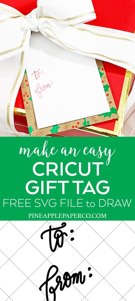 Cricut Gift Tag with Free SVG by Pineapple Paper Co.