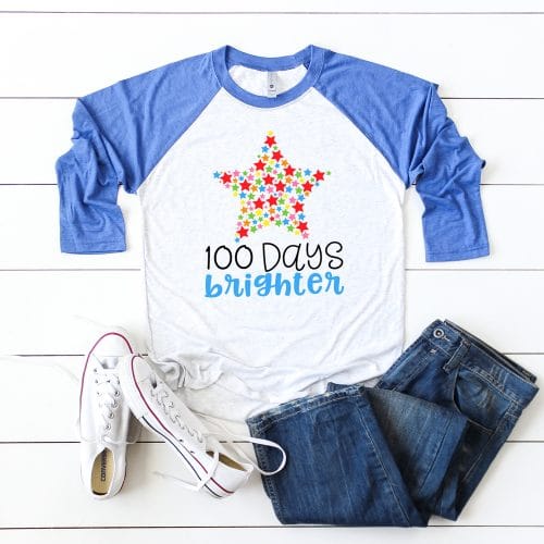 100 Days Brighter SVG File for 100th Day of School Shirt