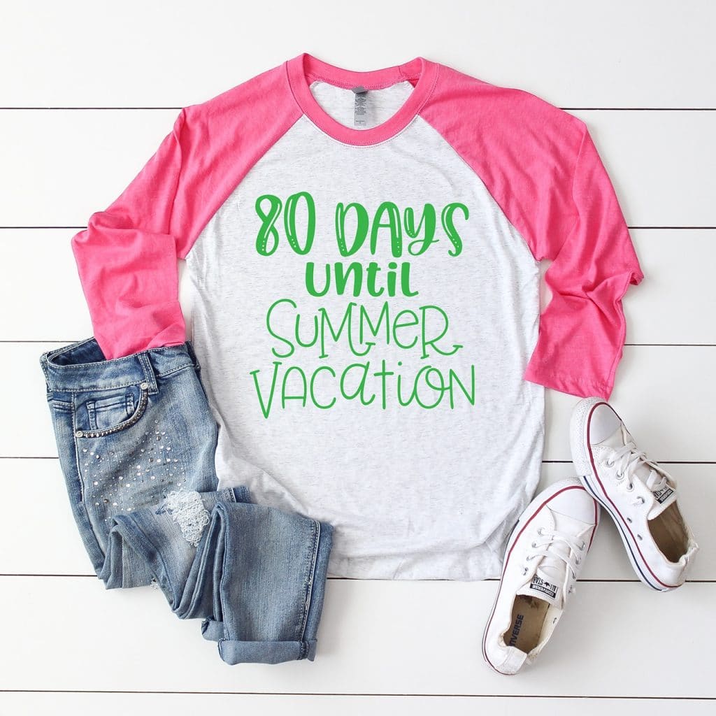 100 days of school shirt with Free Countdown to Summer SVG File by Pineapple Paper Co.