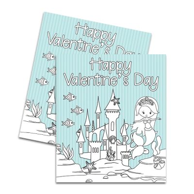 Printable Color Your Own Mermaid Valentines – Mini Valentine Cards