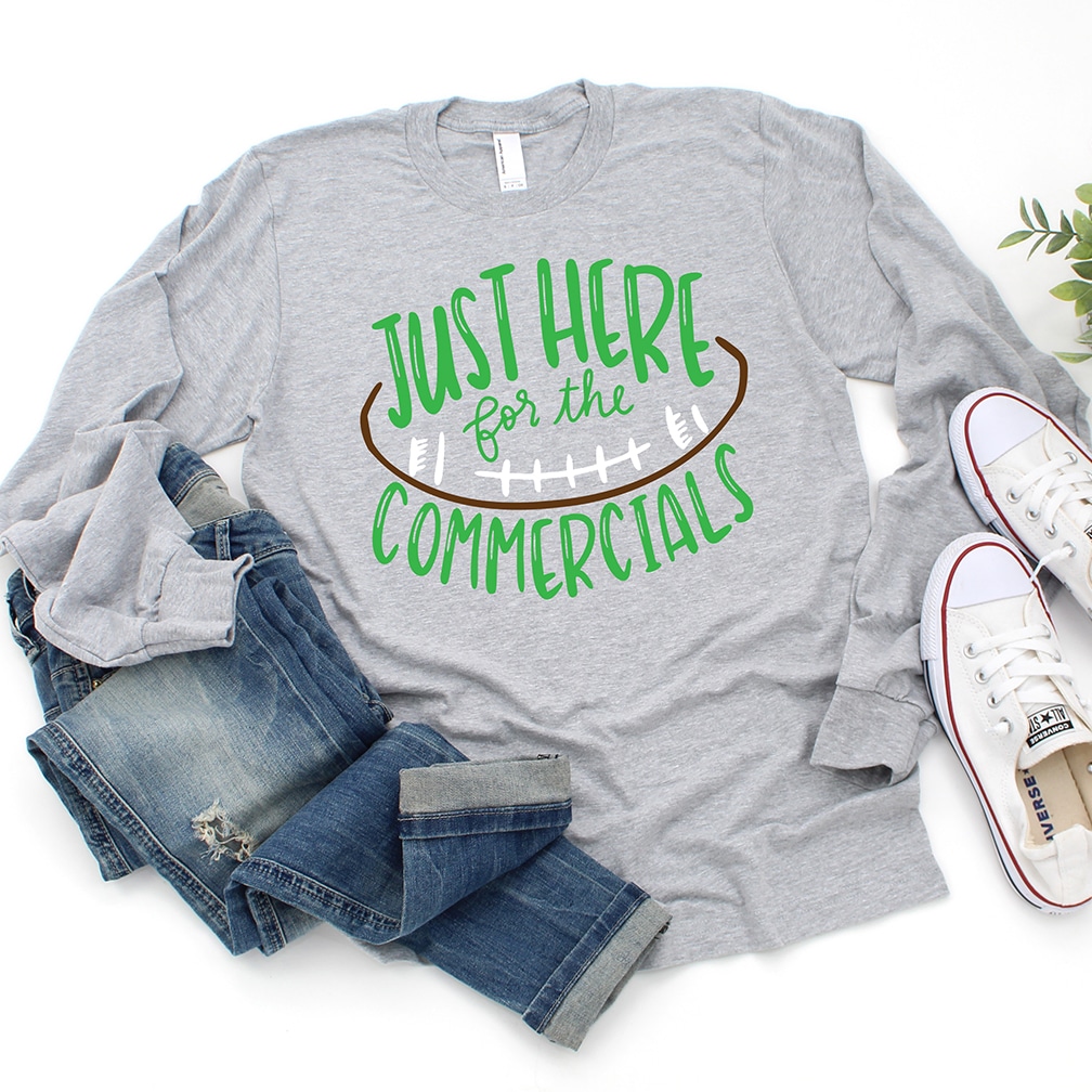 Just Here for the Commercials FREE Super Bowl SVG by Pineapple Paper Co.