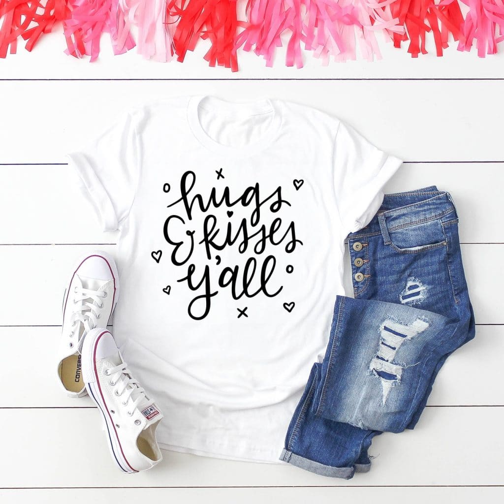 15 Valentine SVG Files for Cricut and Silhouette with Hugs & Kisses Y'all by Pineapple Paper Co.