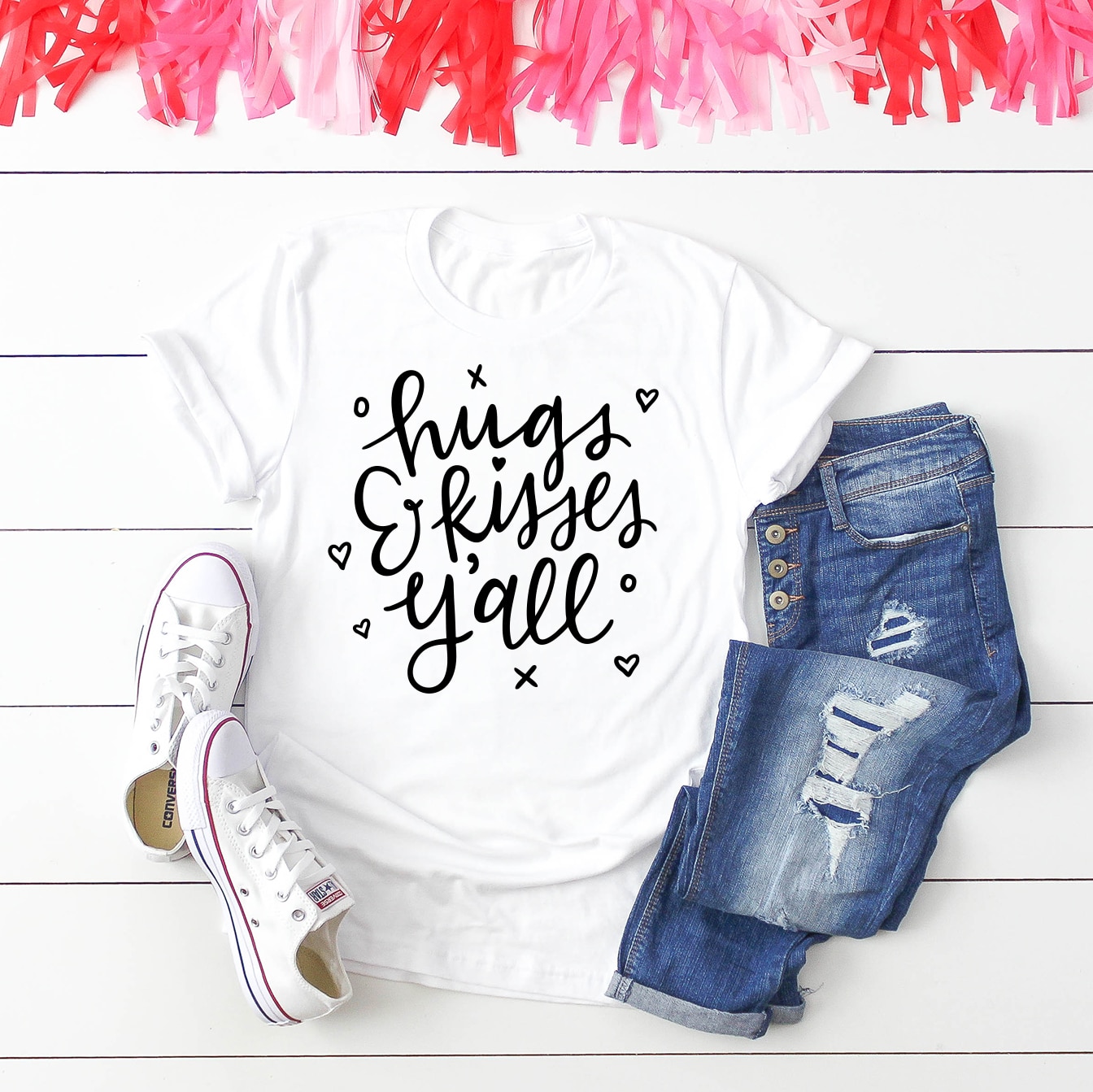 15 Valentine SVG Files for Cricut and Silhouette with Hugs & Kisses Y'all by Pineapple Paper Co.