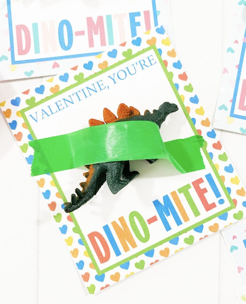 Free Printable Dinosaur Valentines for Kids by Pineapple Paper Co.