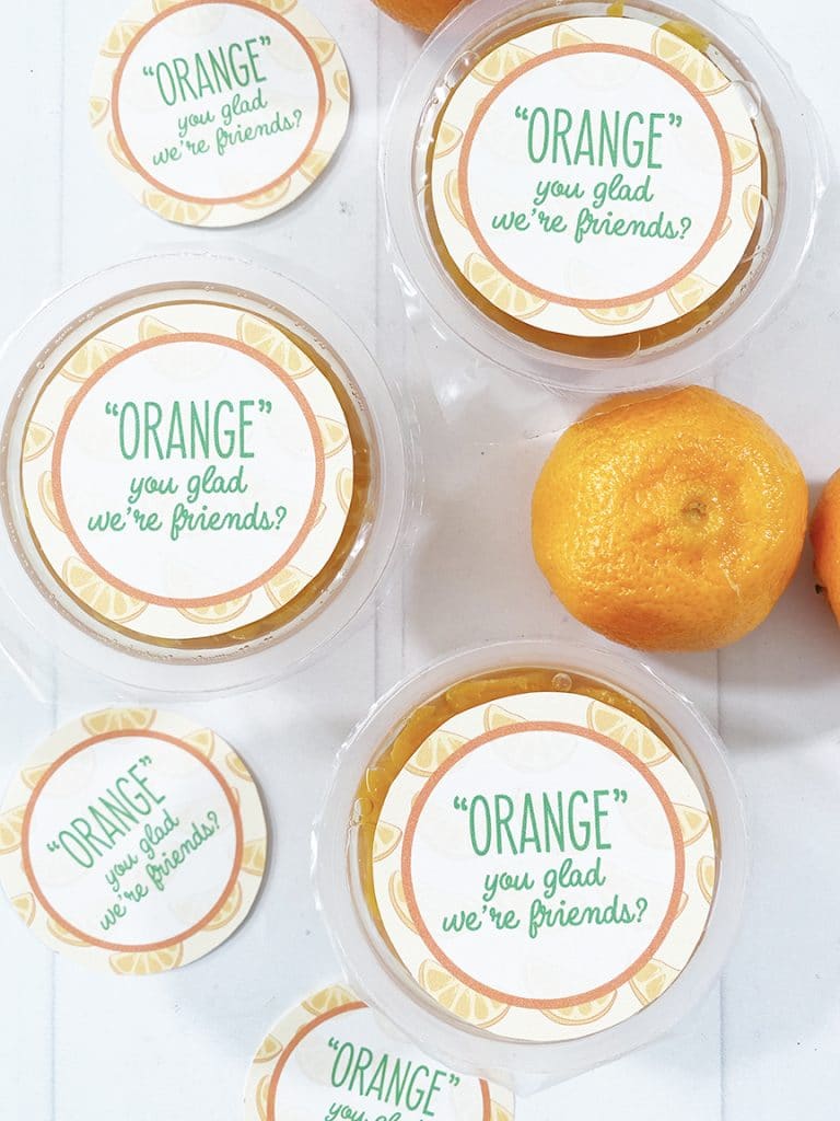 Free Printable Fruit Valentines for Fruit Snacks, Fruit Cups, and Juice by Pineapple Paper Co.
