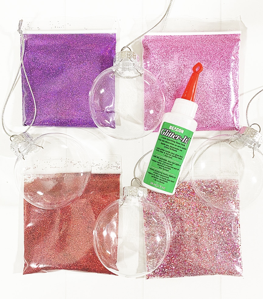 DIY Glitter Valentine Ornaments by Pineapple Paper Co.