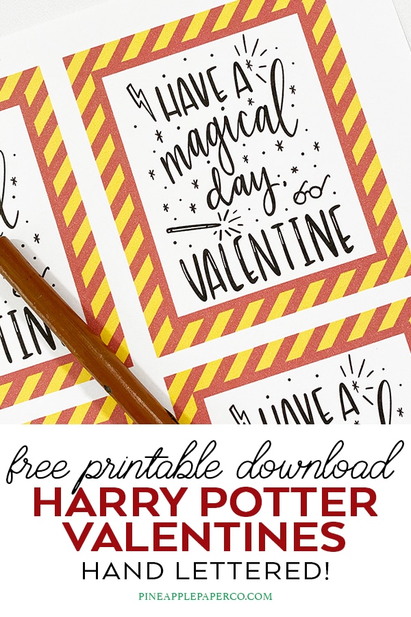 Harry Potter Valentines - Free Printable by Pineapple Paper Co.