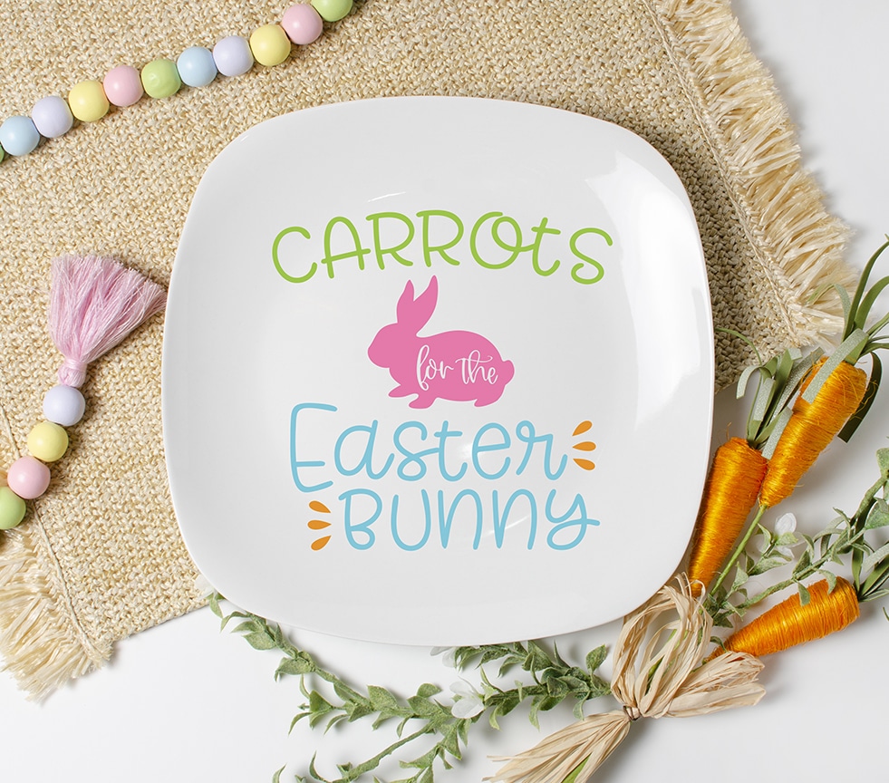 Carrots for the Easter Bunny SVG - Easter Plate SVG - Pineapple Paper Co.