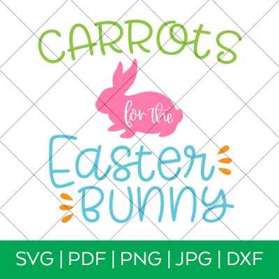 Carrots for the Easter Bunny SVG to Make an Easter Bunny Plate by Pineapple Paper Co.