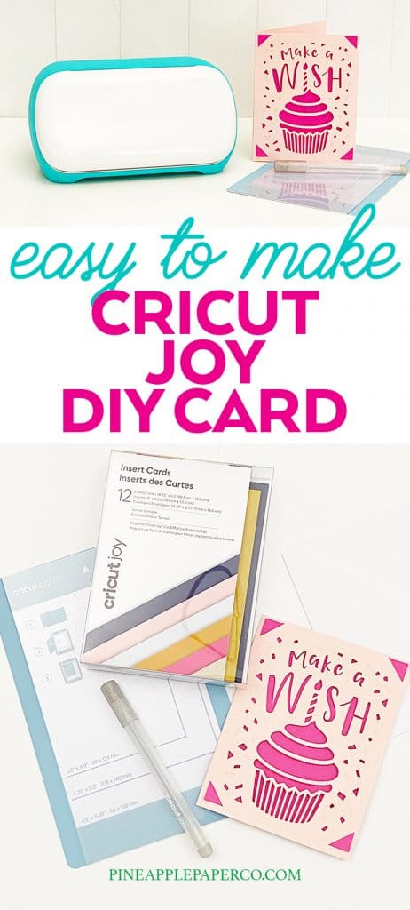 How to Make a DIY Greeting Card with the Cricut Joy and Cricut Card Mat by Pineapple Paper Co.