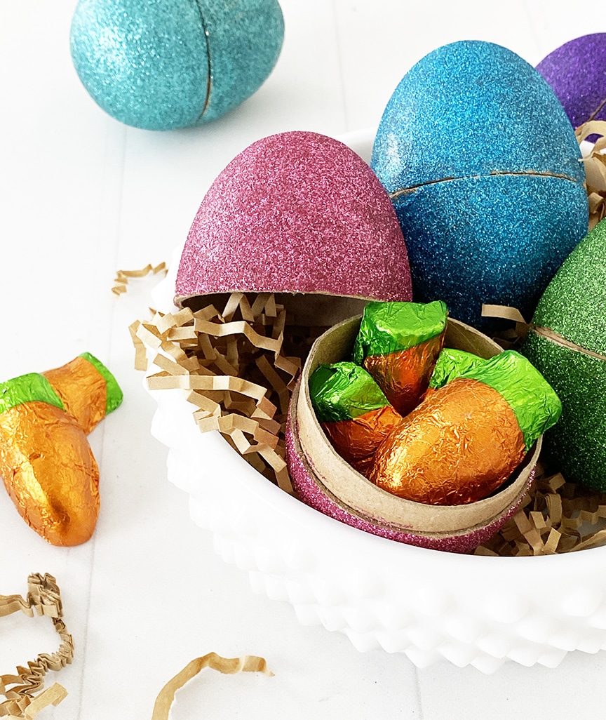 DIY Easy Glitter Easter Eggs by Pineapple Paper Co.