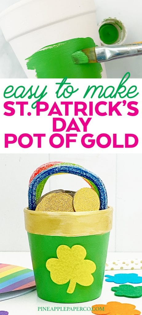 Pot of Gold Craft for St. Patrick's Day by Pineapple Paper Co.