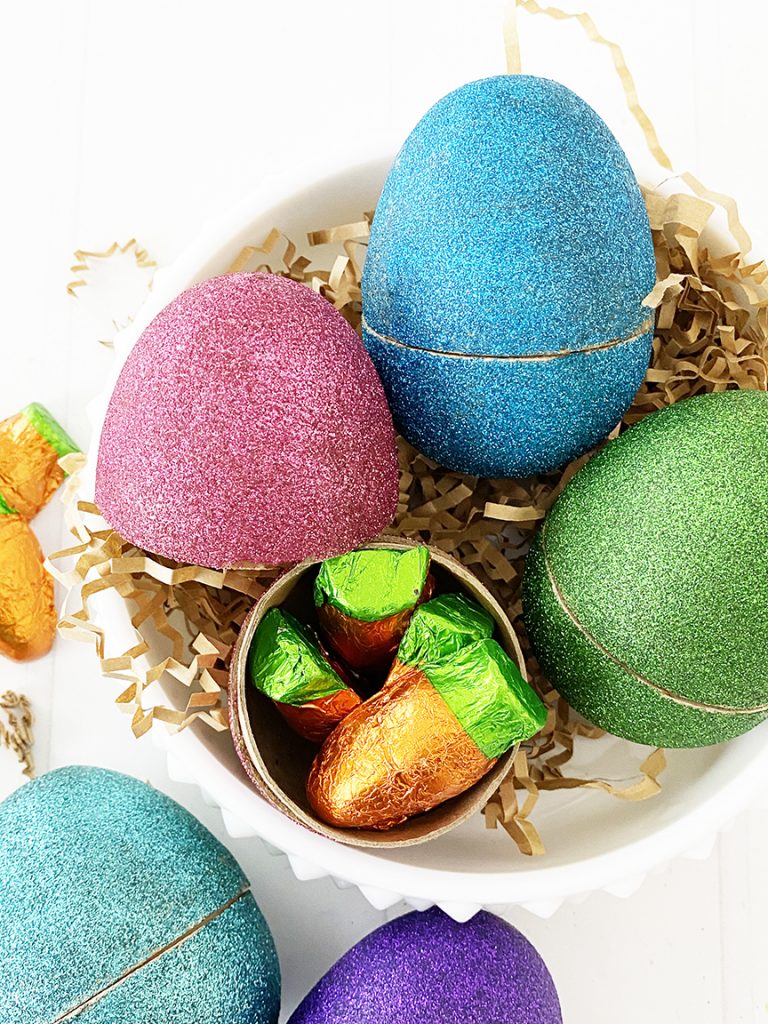 DIY Easy Glitter Easter Eggs by Pineapple Paper Co.