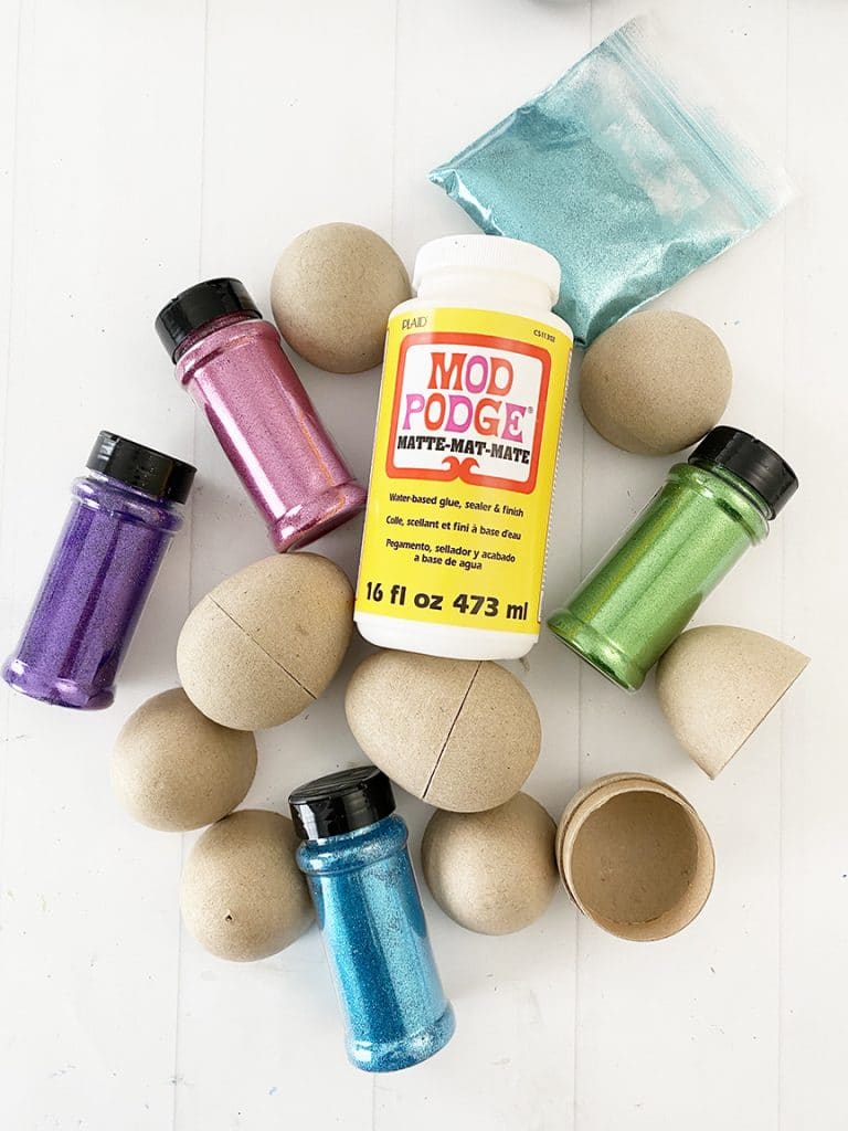 DIY Easy Glitter Easter Eggs by Pineapple Paper Co.