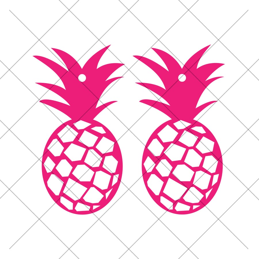 DIY Pineapple Earrings with Free Earring SVG Download by Pineapple Paper Co.