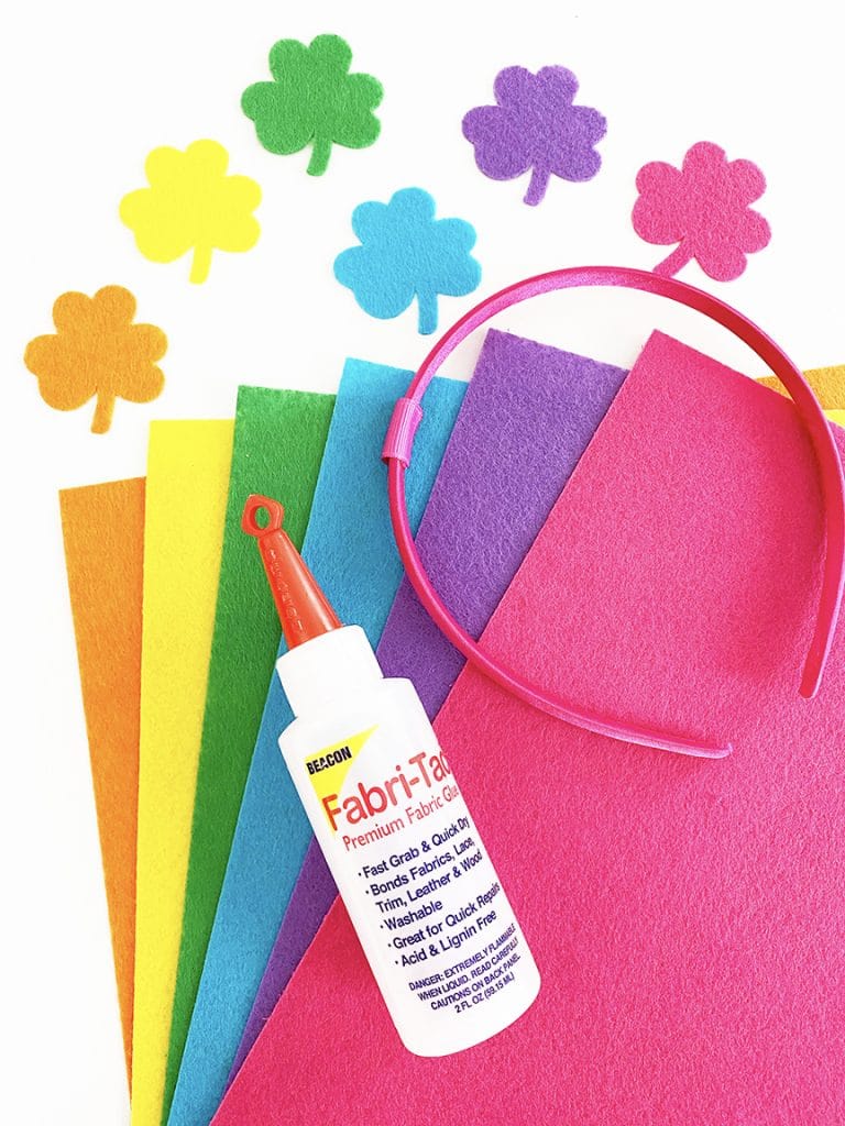 DIY Felt Rainbow Shamrock Headband by Pineapple Paper Co.