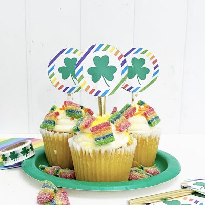 St. Patrick’s Day Free Printable Cupcake Toppers