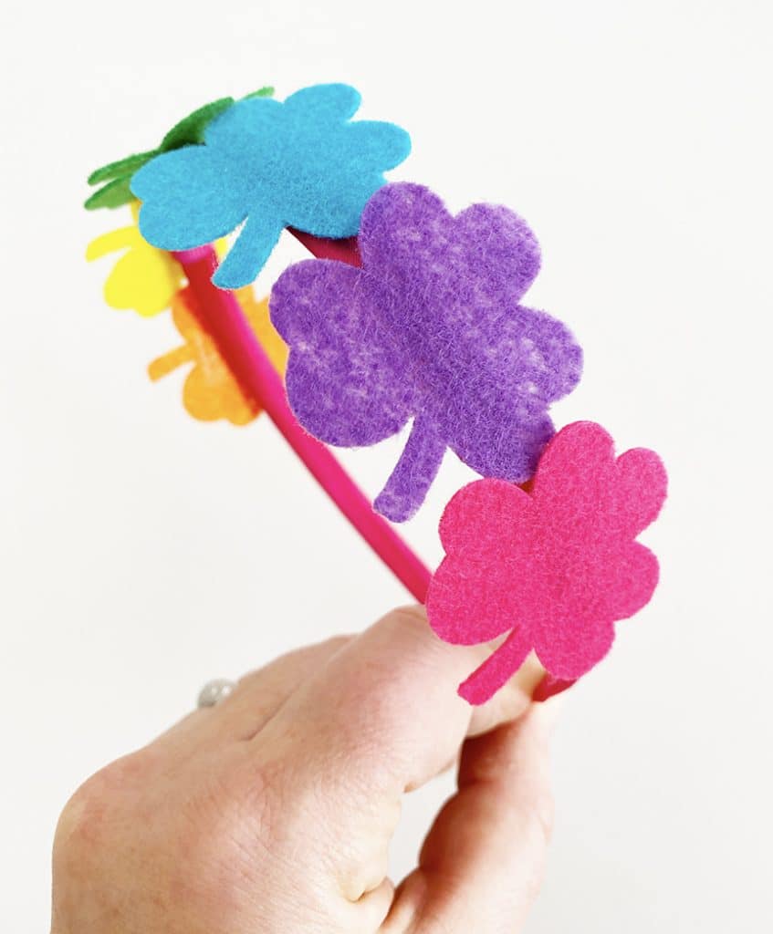 DIY Felt Rainbow Shamrock Headband by Pineapple Paper Co.