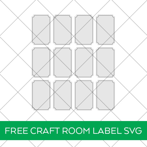 Cricut Craft Room Labels with FREE SVG Download by Pineapple Paper Co.