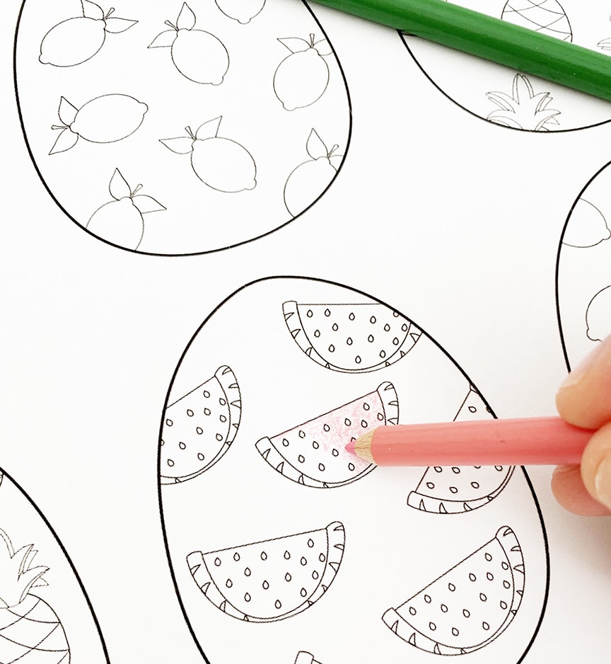 Free Easter Egg Coloring Pages by Pineapple Paper Co.