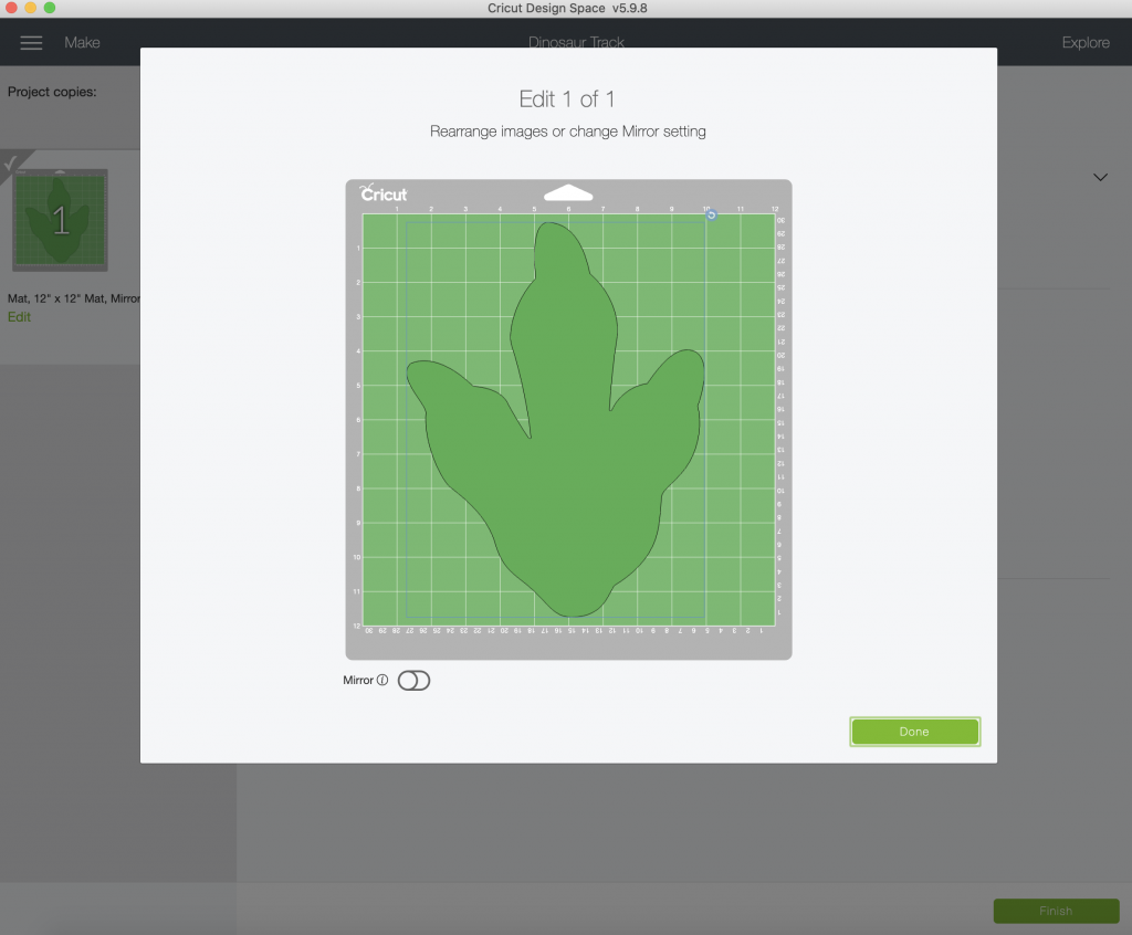Dinosaur Track Design in Cricut Design Space