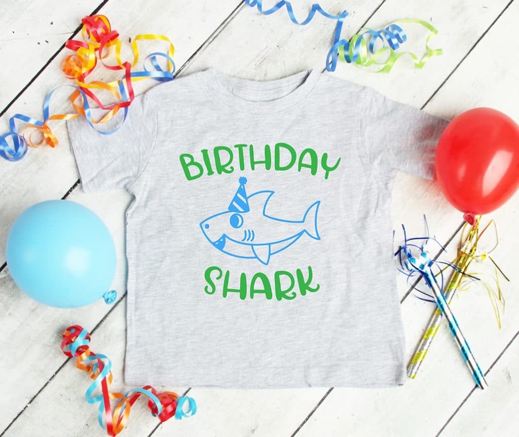 Free Birthday Shark SVG Shirt by Pineapple Paper Co.