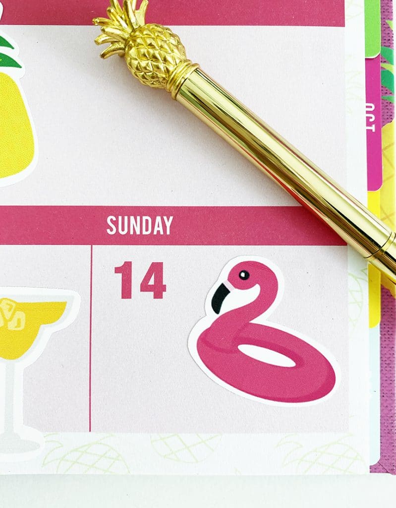 Printable Summer Stickers for Planners and Craft Projects by Pineapple Paper Co.
