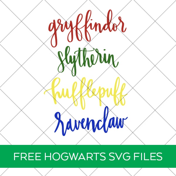 Handlettered Hogwarts Houses SVG Files by Pineapple Paper Co.