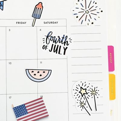Printable 4th of July Patriotic Stickers