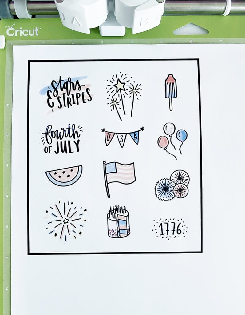 4th of July Printable Patriotic Stickers by Pineapple Paper Co.